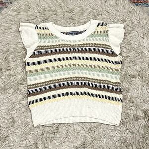 Grey collective crocheted top size XL